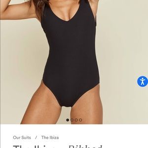 Andie Ibiza bathing suit size medium ribbed black